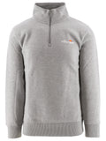 Mens Light Grey Marl Benevento Quarter Zip Sweatshirt