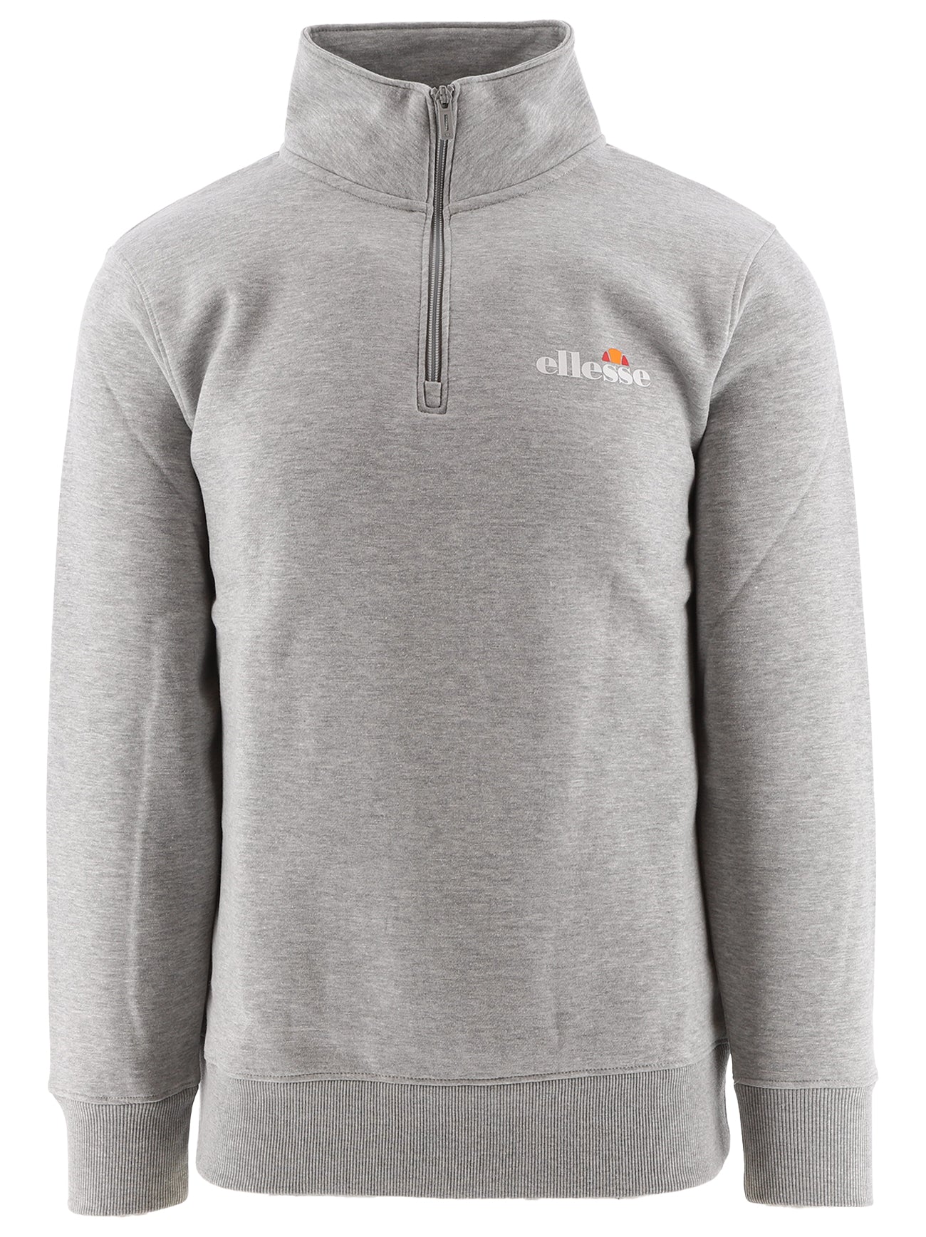 Mens Light Grey Marl Benevento Quarter Zip Sweatshirt