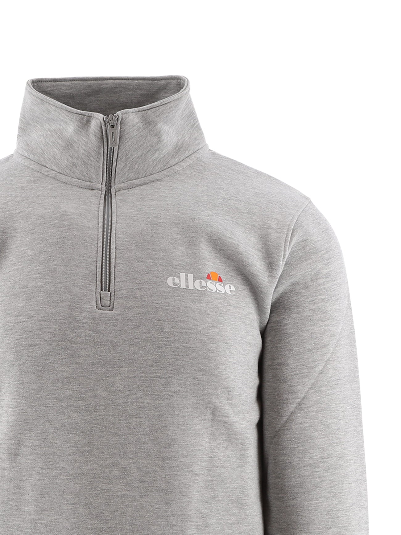 Mens Light Grey Marl Benevento Quarter Zip Sweatshirt