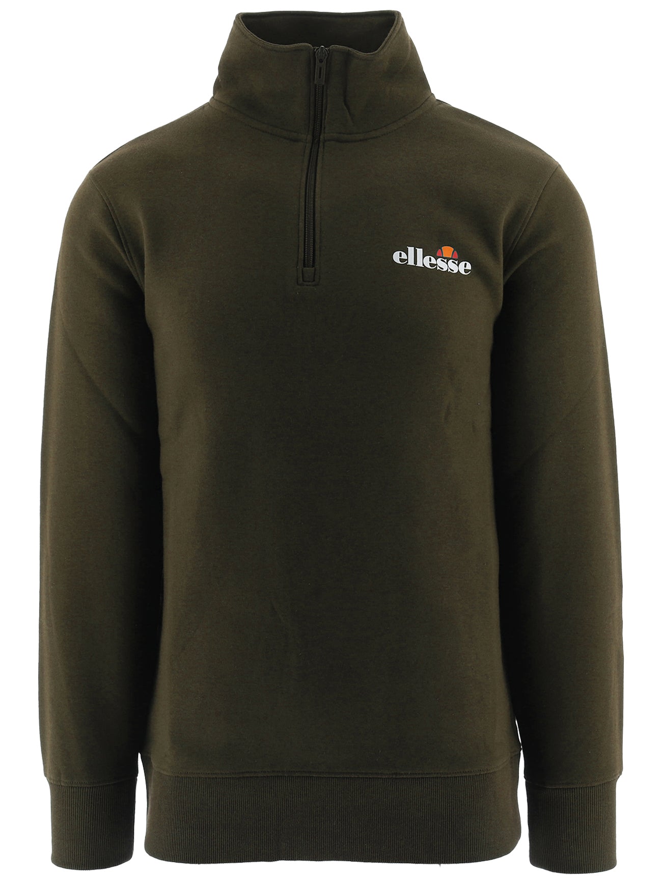 Mens Khaki Benevento Quarter Zip Sweatshirt