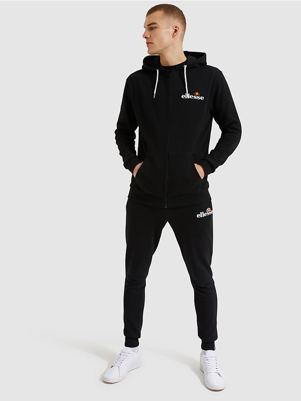 Mens Black Klemerio Full Zip Hoodie