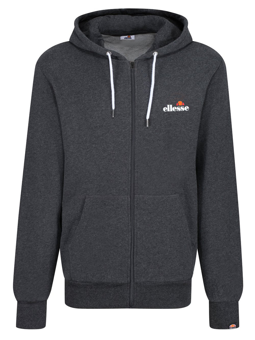 Mens Dark Grey Marl Klemerio Full Zip Hoodie