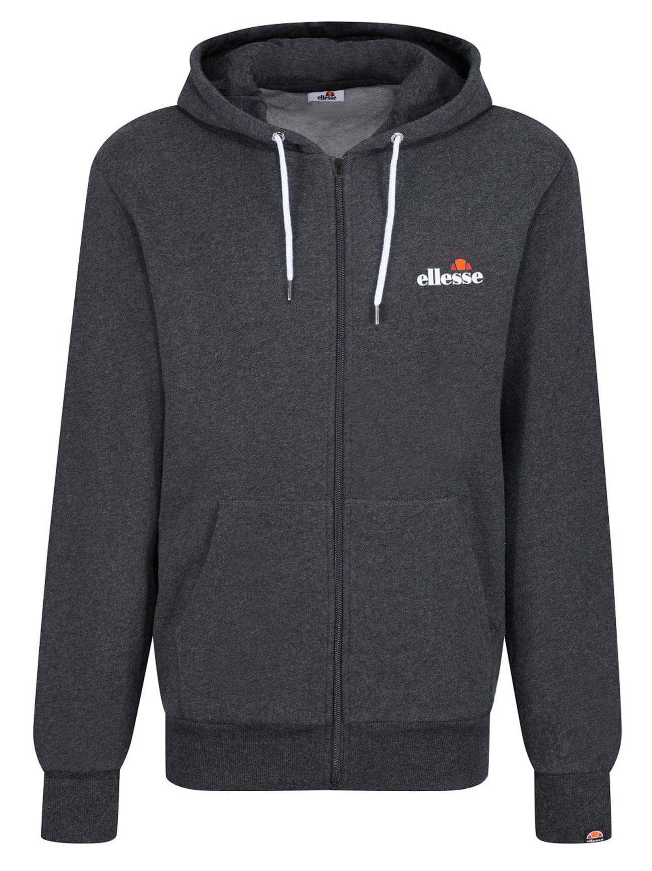 Mens Dark Grey Marl Klemerio Full Zip Hoodie