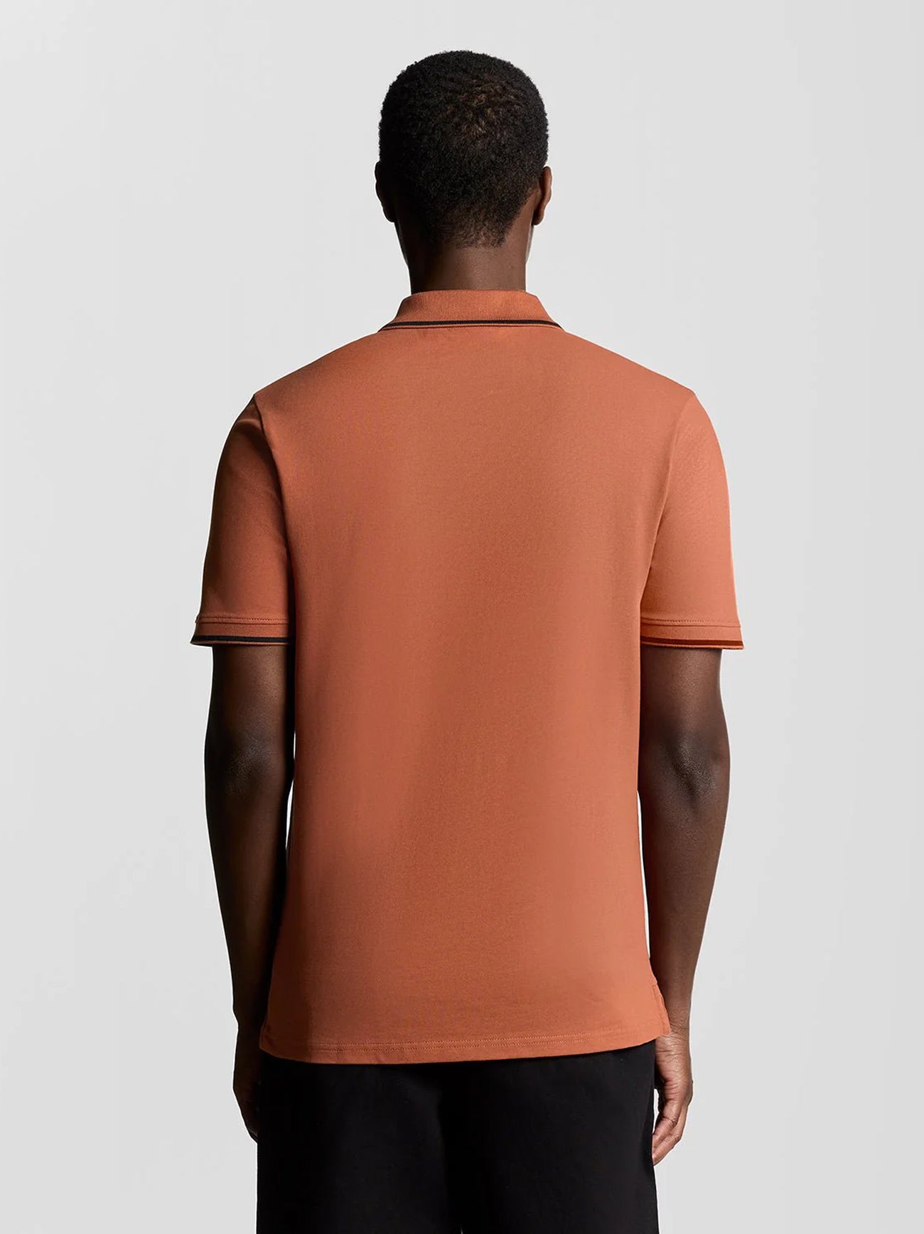 Mens Brick Dark Navy Tipped Polo Shirt