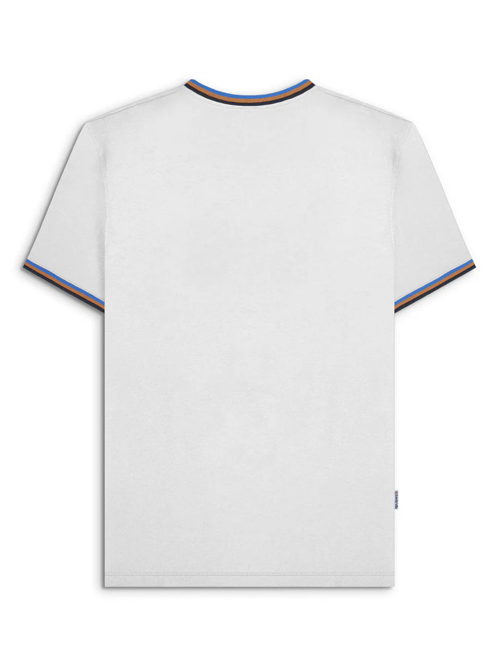 Mens White Navy Tobacco Royal Triple Tipped Pique T-Shirt