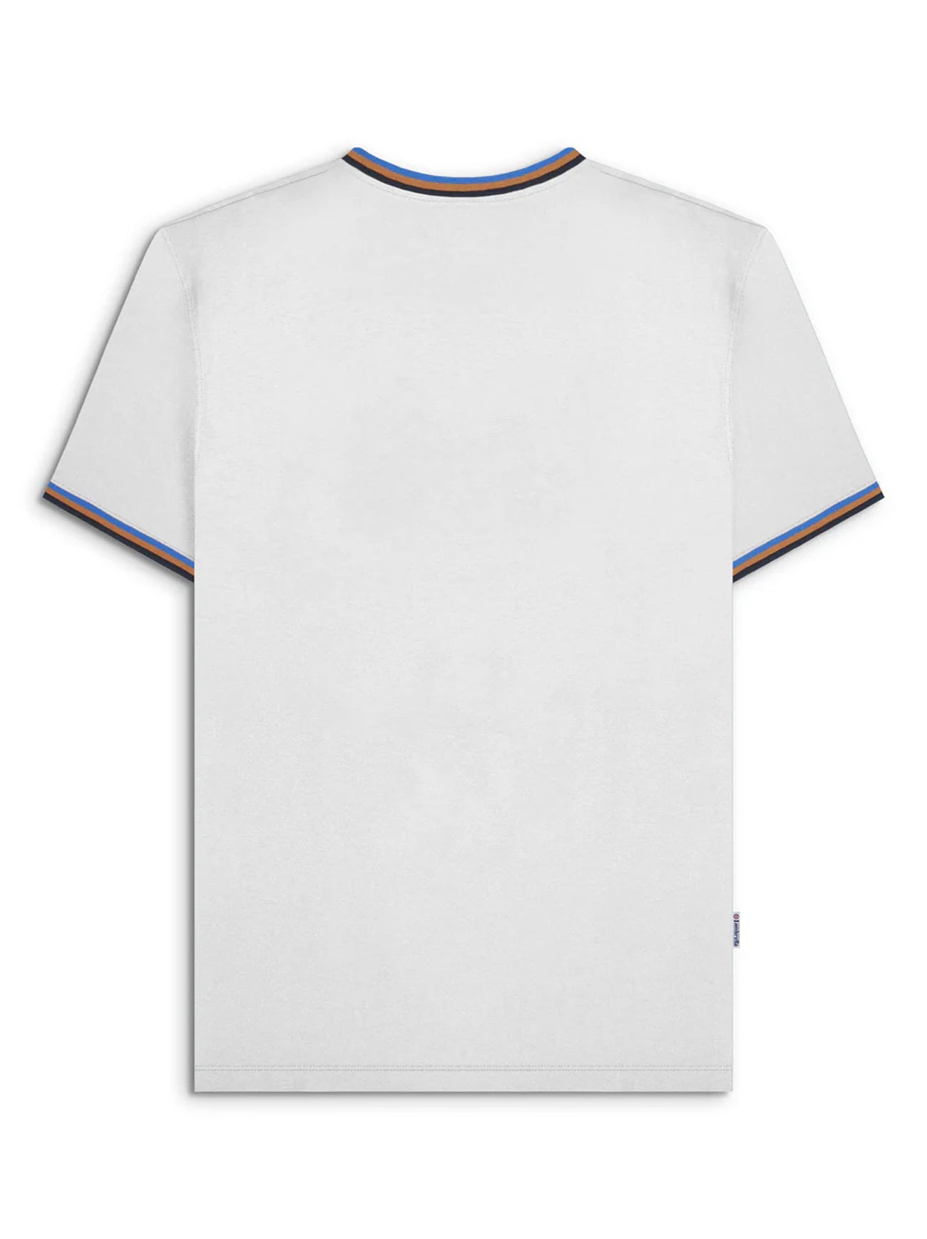 Mens White Navy Tobacco Royal Triple Tipped Pique T-Shirt