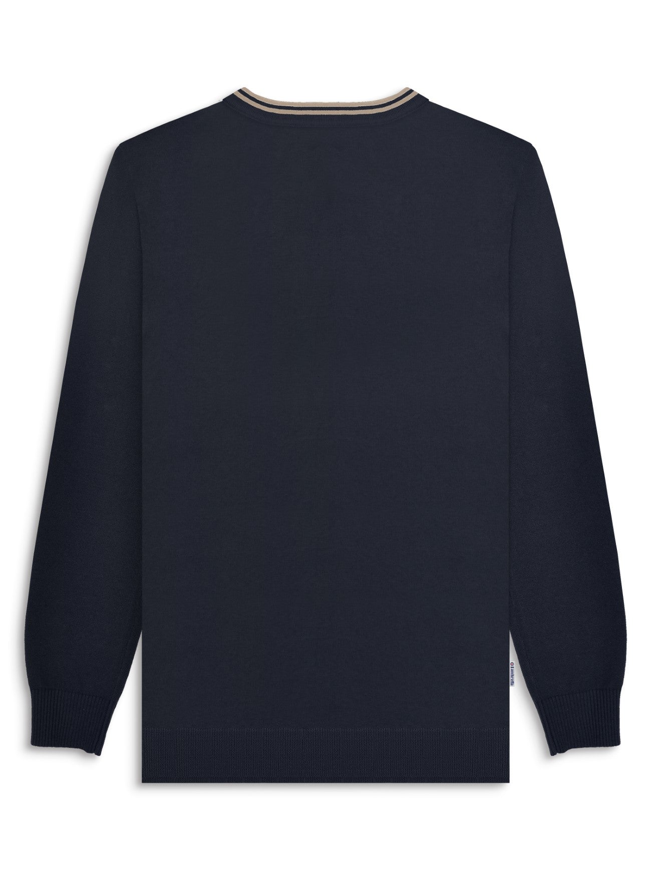 Mens Navy Stone Tipped Knitted Jumper