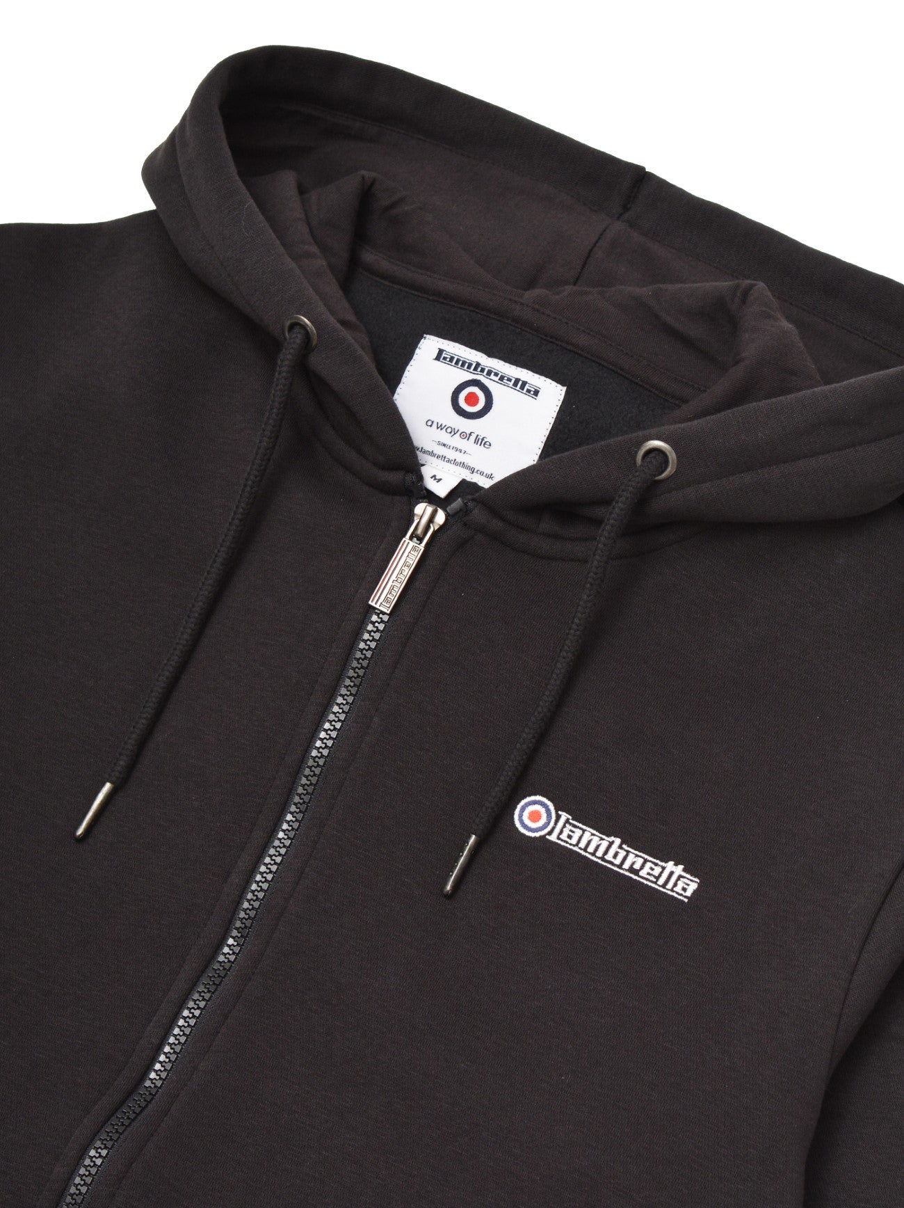 Mens Black Gold Zip Hoodie