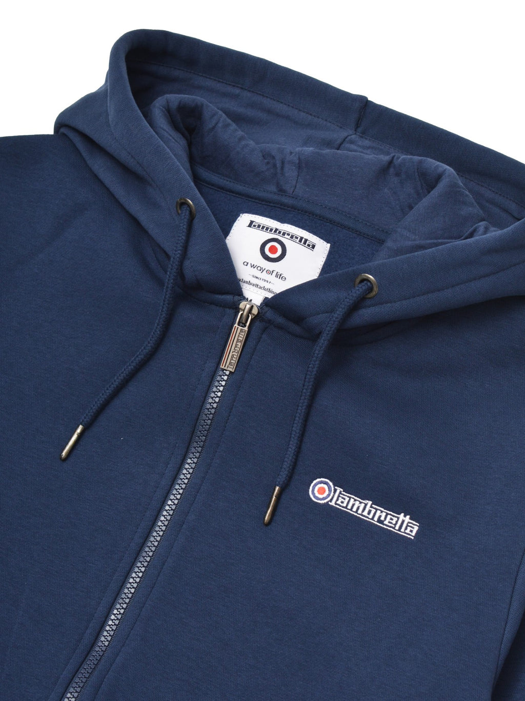 Mens Navy Khaki Zip Hoodie Hoodie