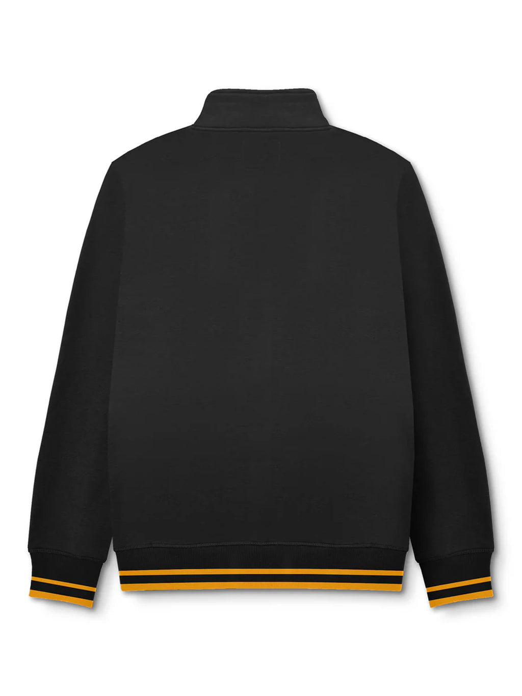 Mens Black Gold Tipped Quarter Zip Sweatshirt