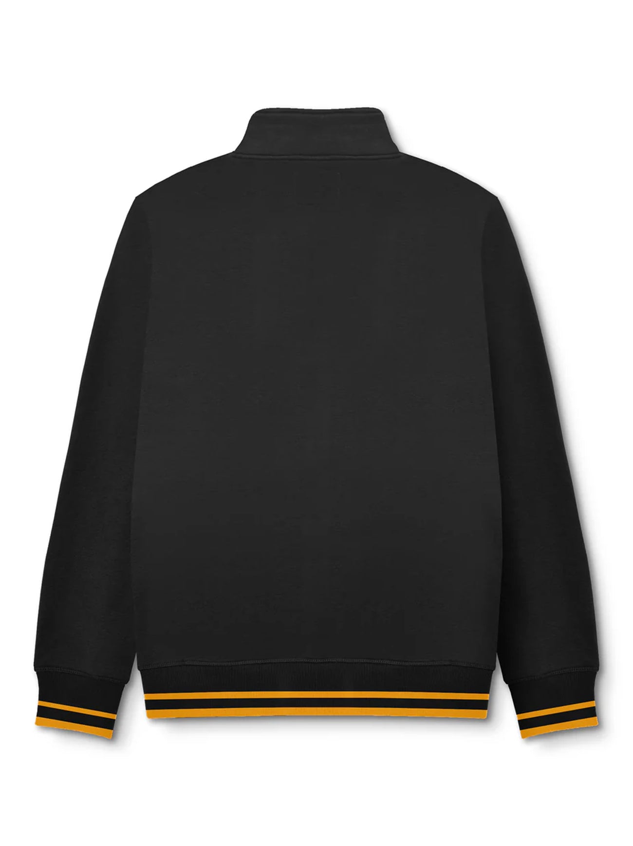 Mens Black Gold Tipped Quarter Zip Sweatshirt