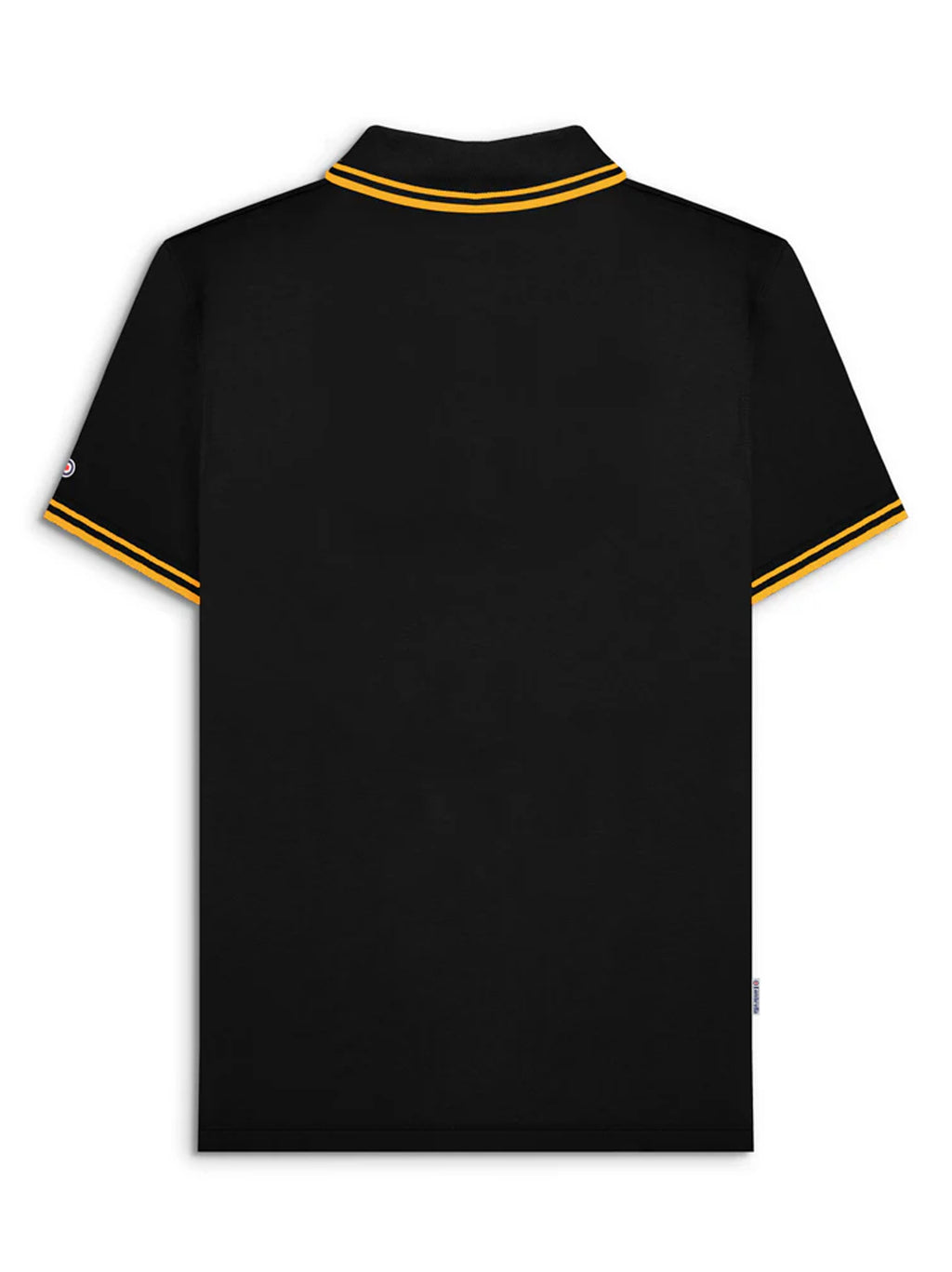 Mens Black Gold Twin Tipped Polo Shirt