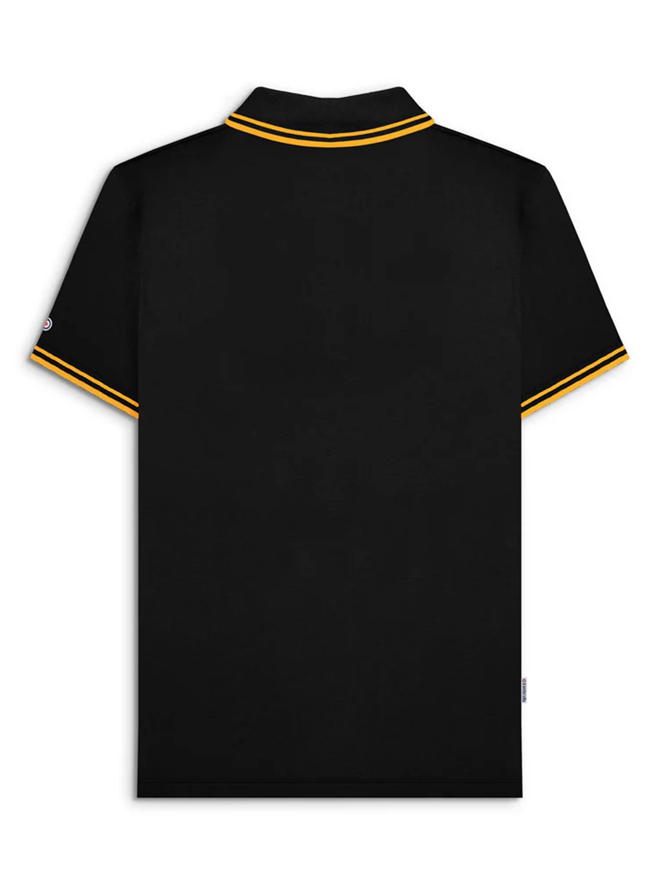 Mens Black Gold Twin Tipped Polo Shirt