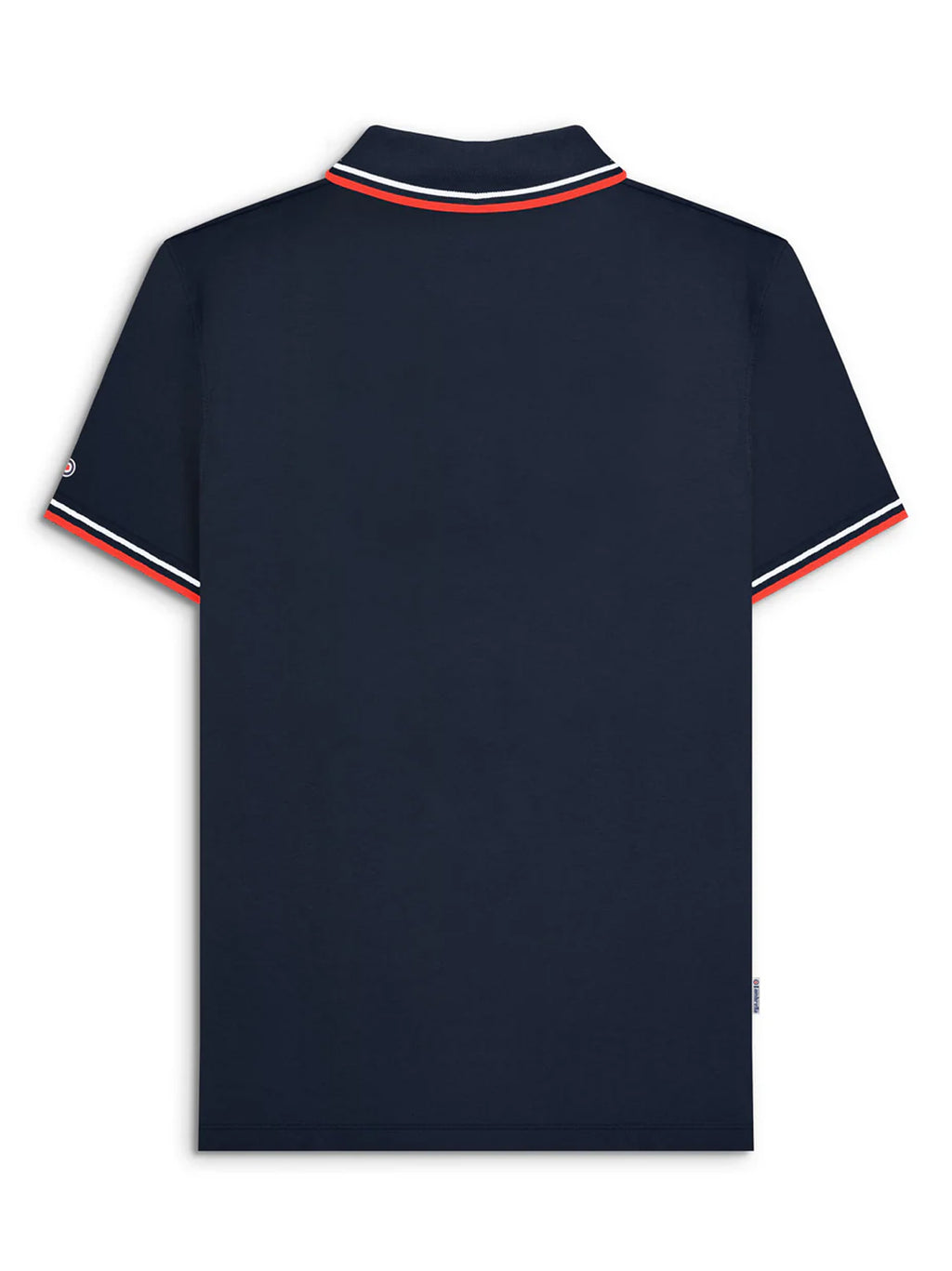 Mens Dark Navy White Red Twin Tipped Polo Shirt