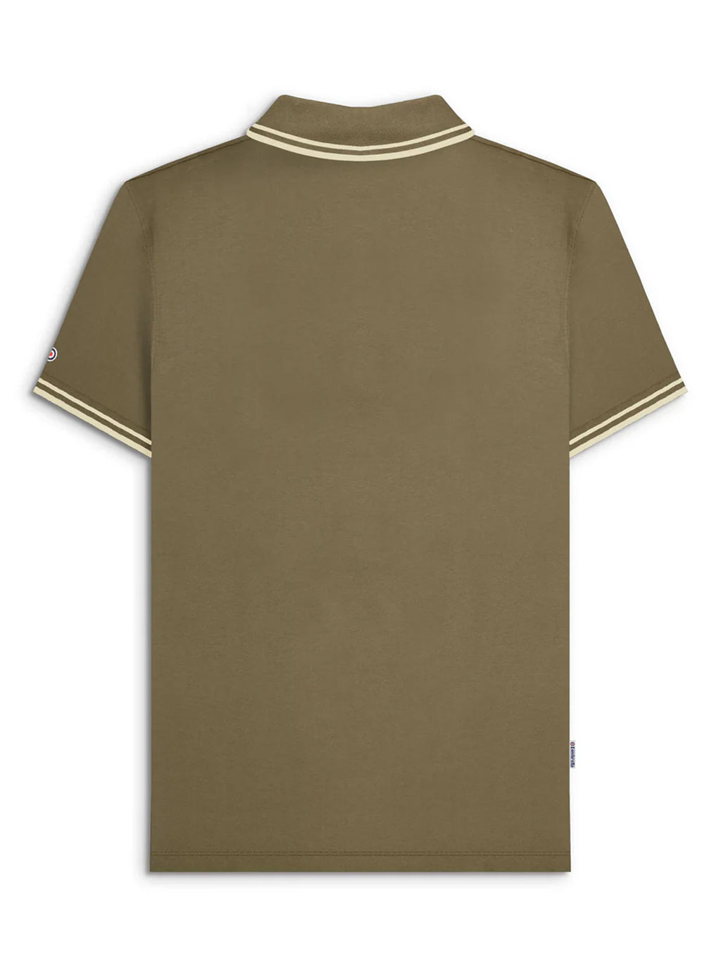Mens Khaki Oatmeal Twin Tipped Polo Shirt