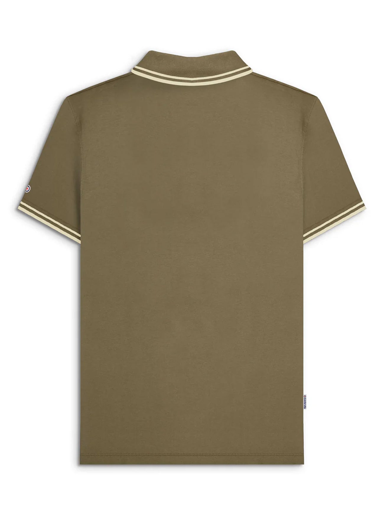 Mens Khaki Oatmeal Twin Tipped Polo Shirt