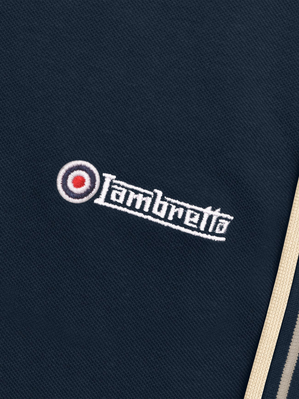 Mens Navy Cinder Cream Twin Tipped Polo Shirt