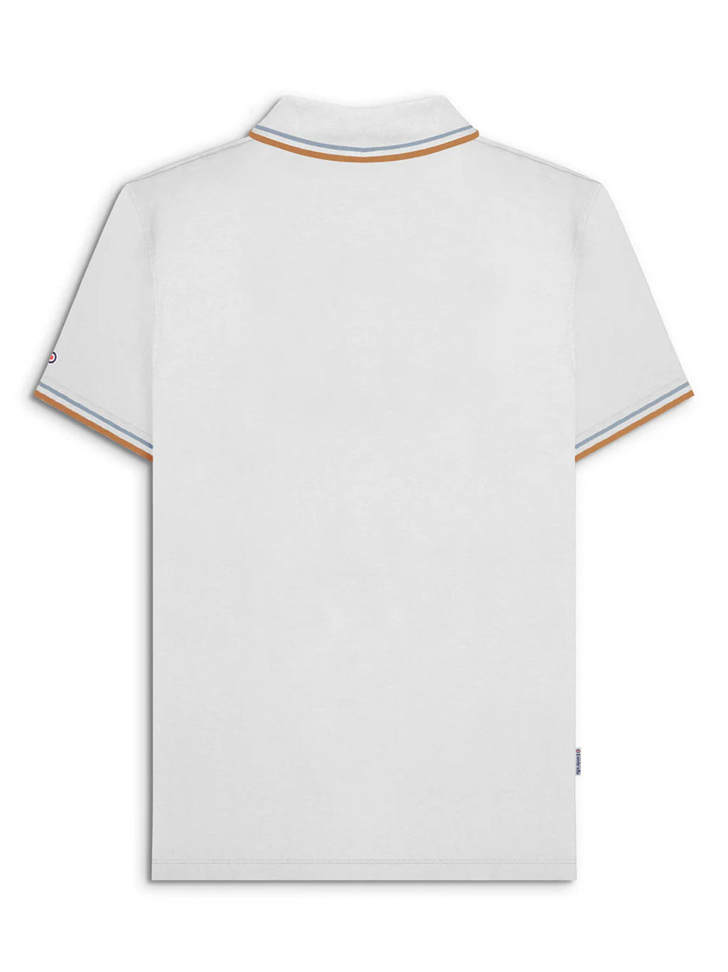 Mens White Sky Tobacco Twin Tipped Polo Shirt