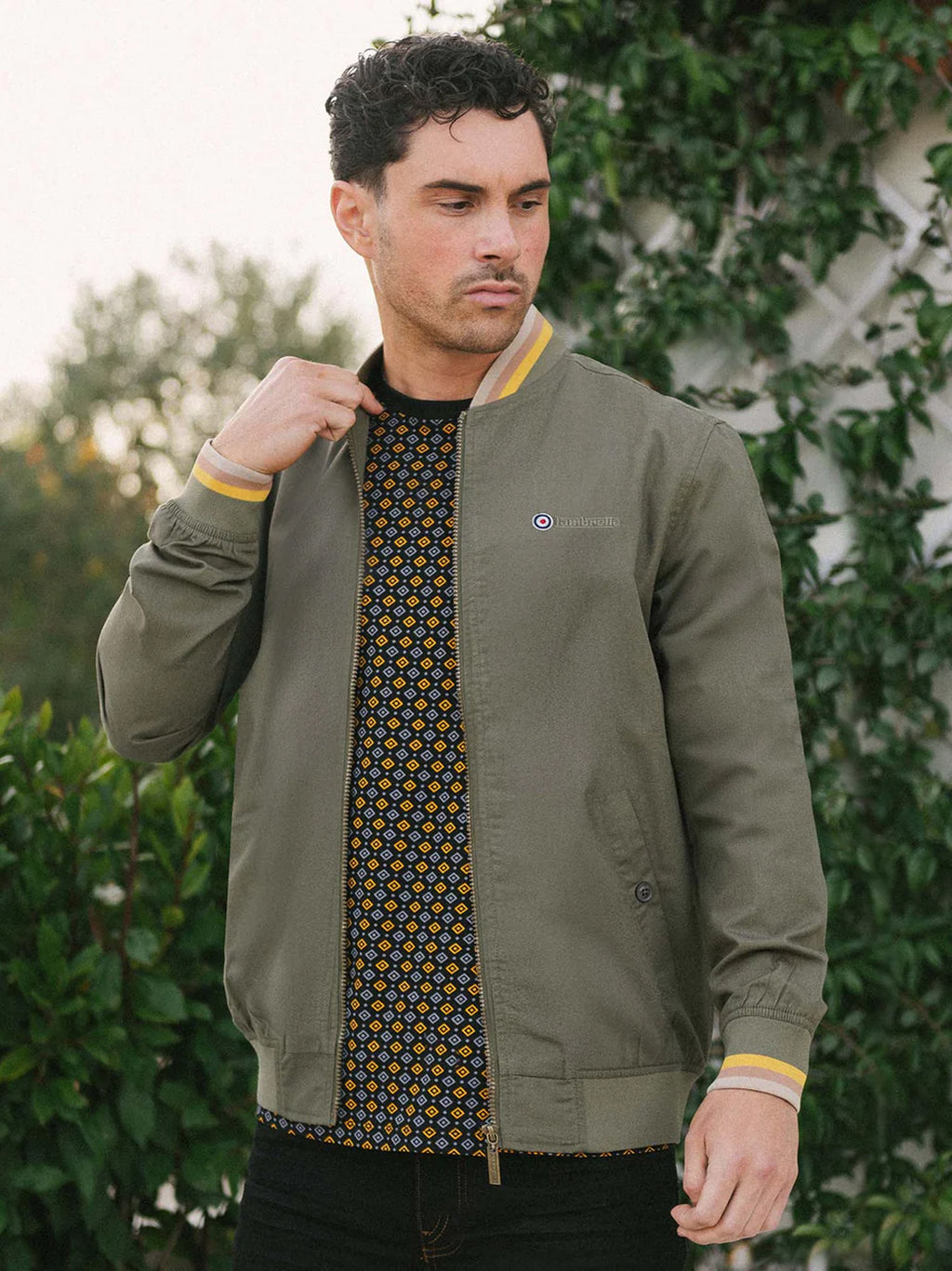 Mens Khaki Triple Tipped Monkey Jacket