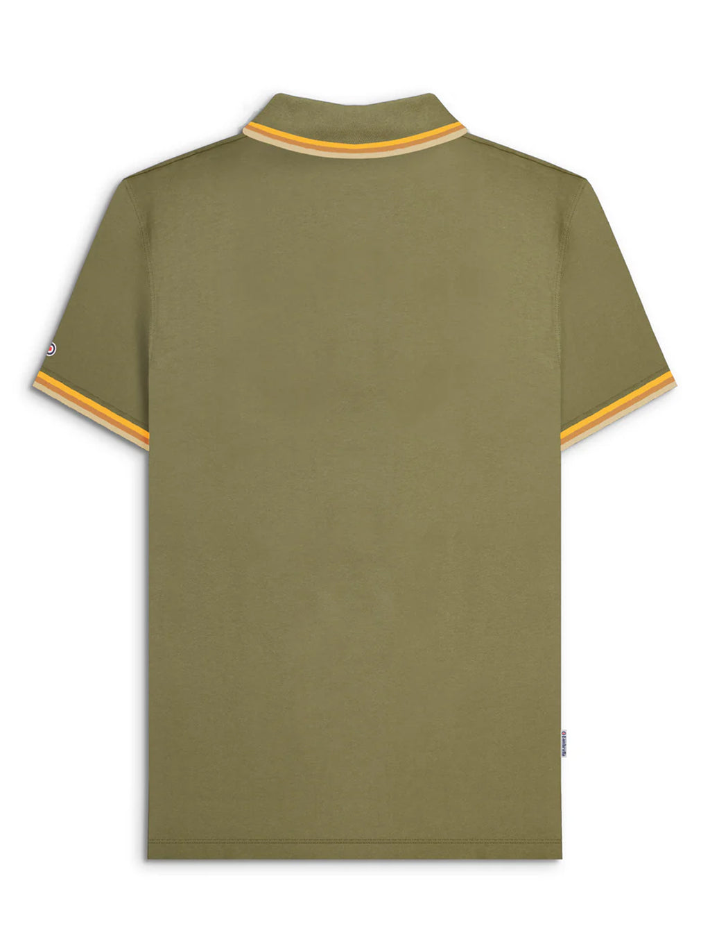 Mens Khaki Triple Tipped Polo Shirt