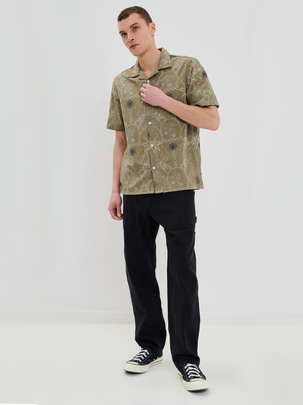 Mens Hawaiian Khaki Didcot Shirt
