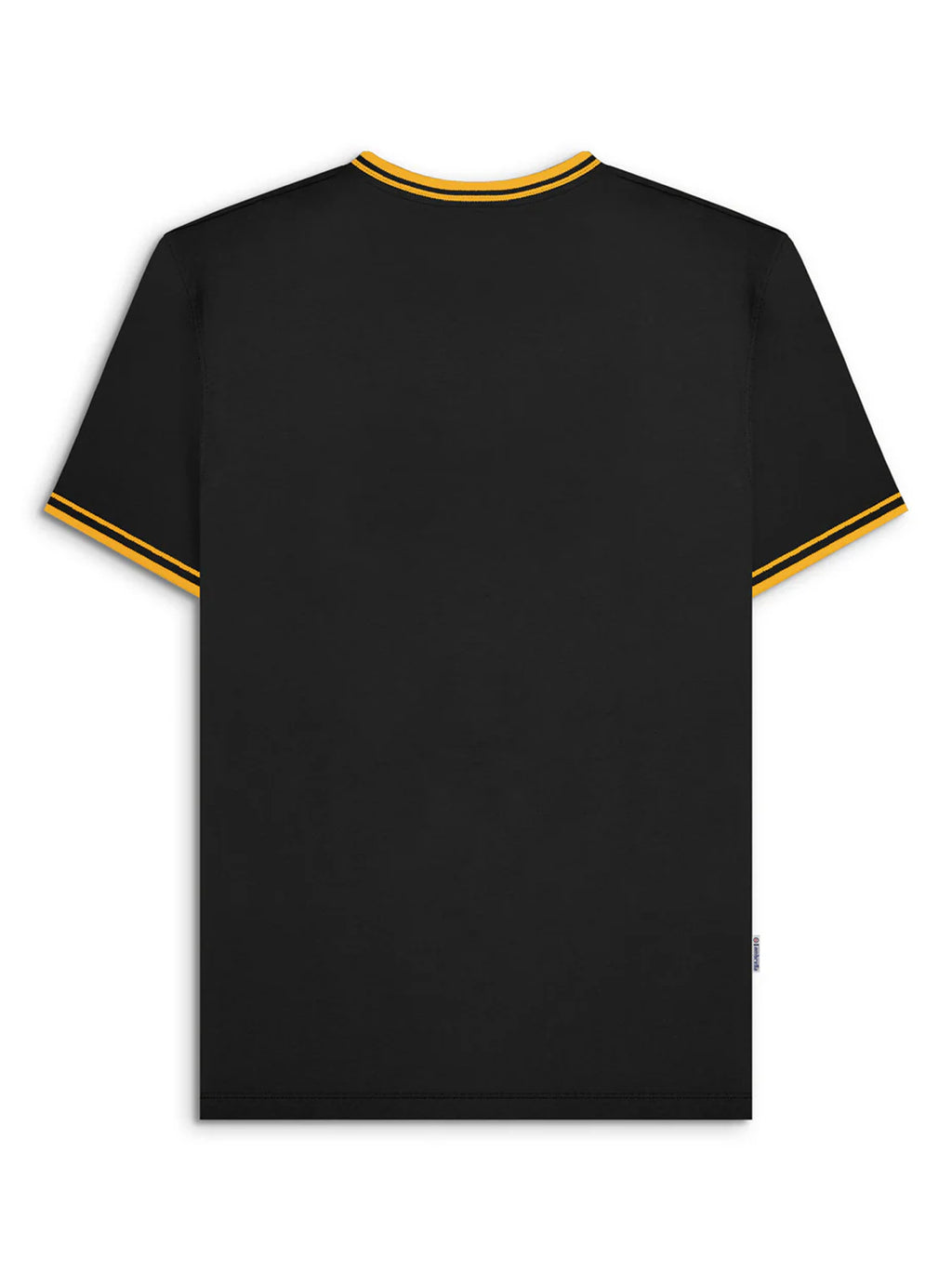 Mens Black Gold Tipped Pique T-Shirt