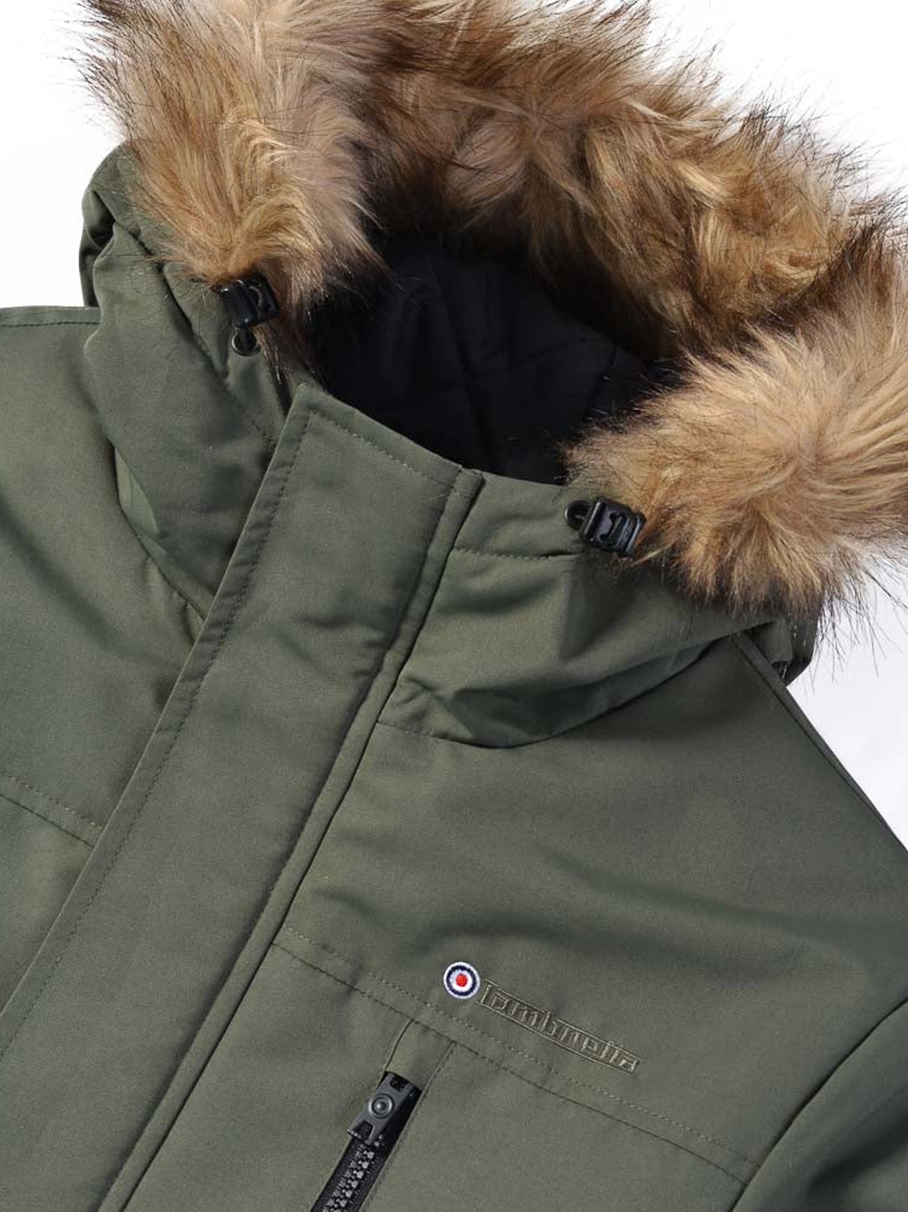 Mens Khaki Utility Parka Jacket