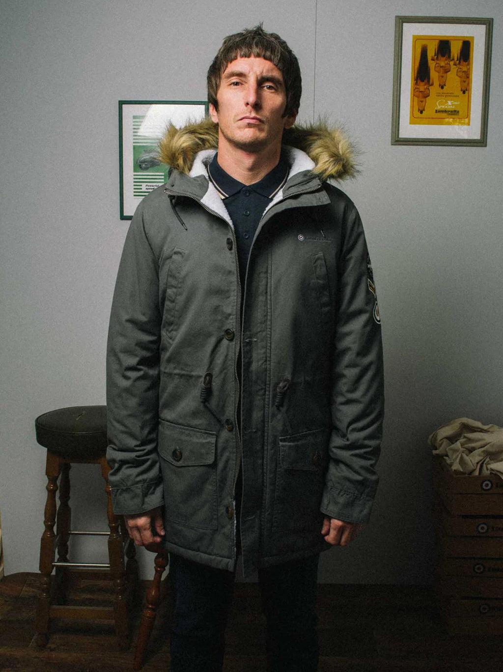 Mens Granite Sherpa Lined Parka Jacket
