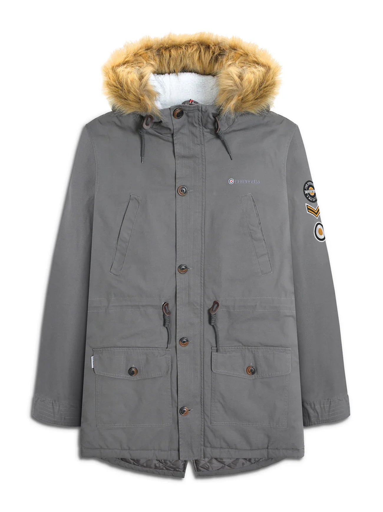 Mens Granite Sherpa Lined Parka Jacket