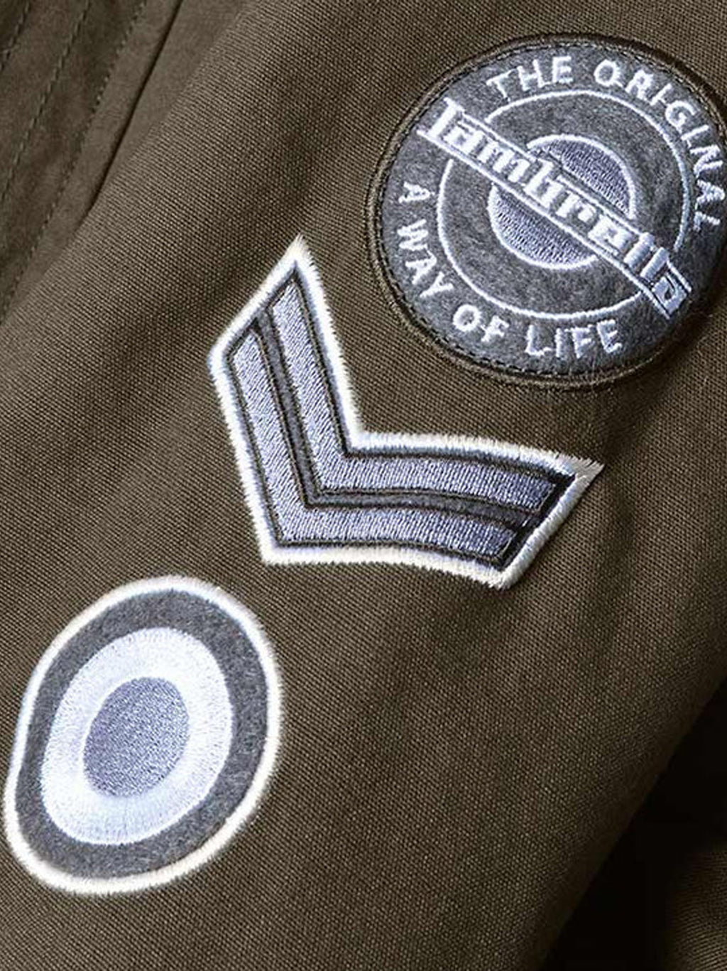 Mens Khaki Sherpa Lined Parka Jacket