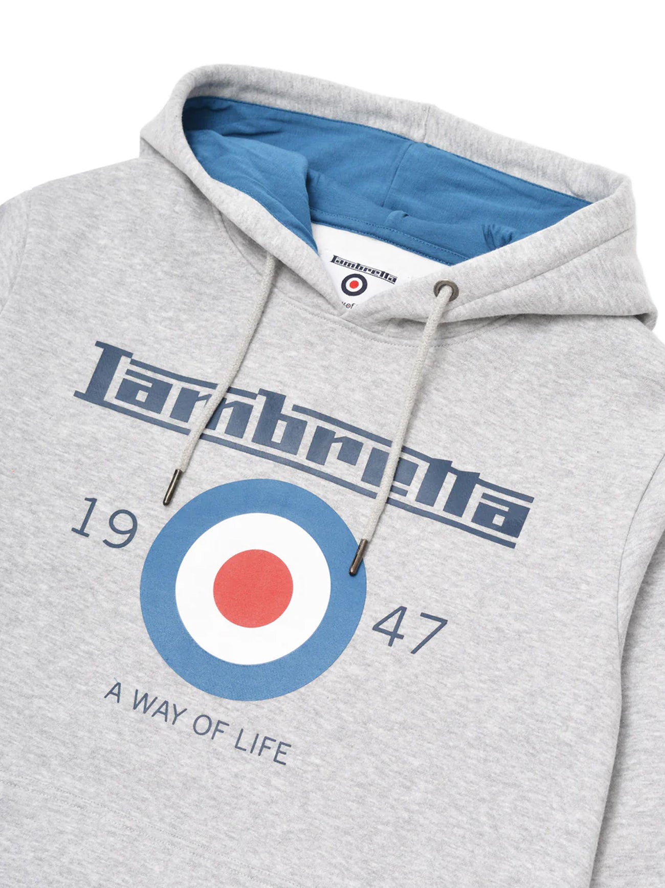 Mens Grey Marl Target Hoodie