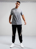 Mens Silver Parlay Short Sleeve Polo Shirt