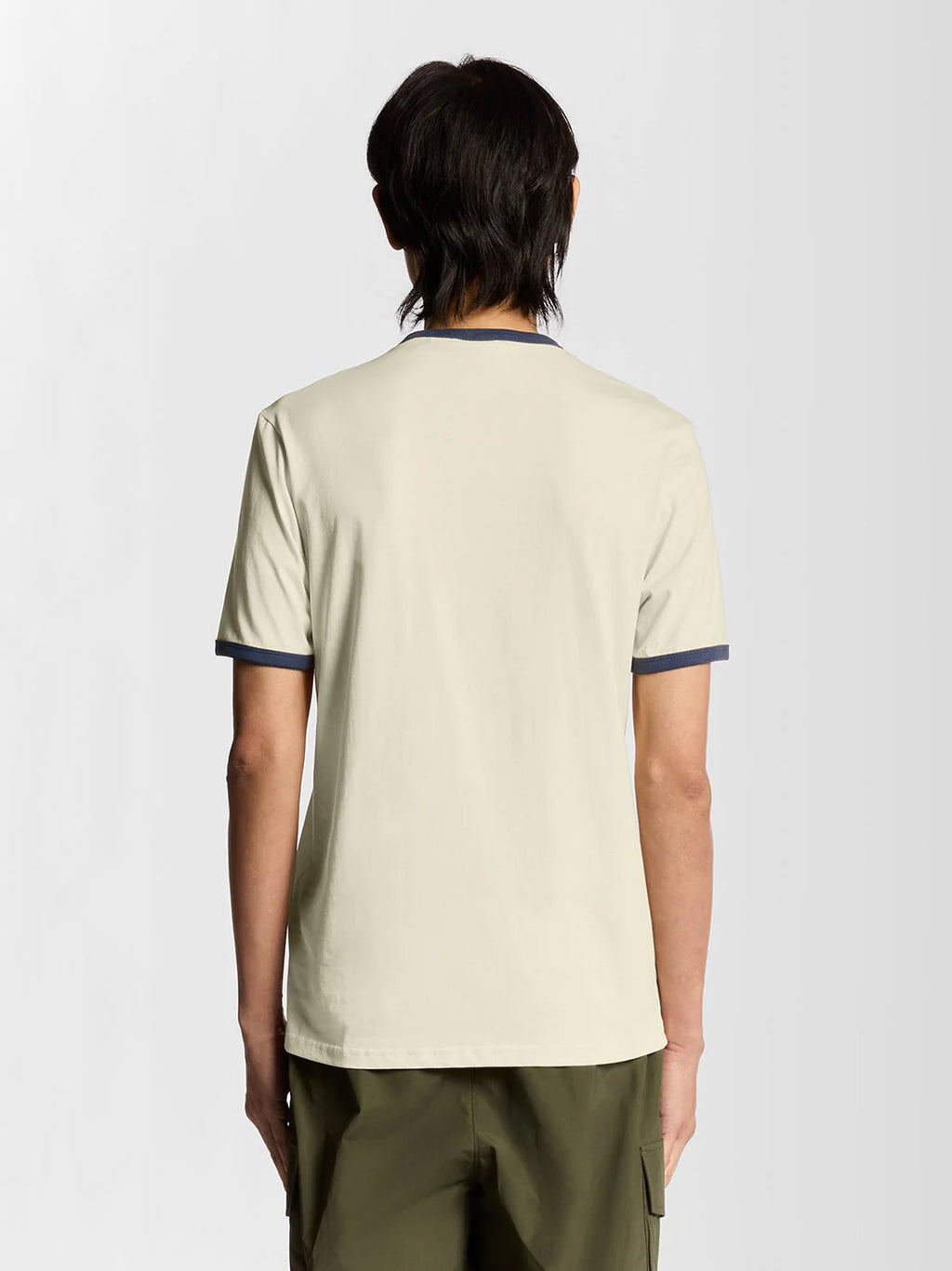 Mens Drop Cloth Sargasso Sea Ringer T-Shirt