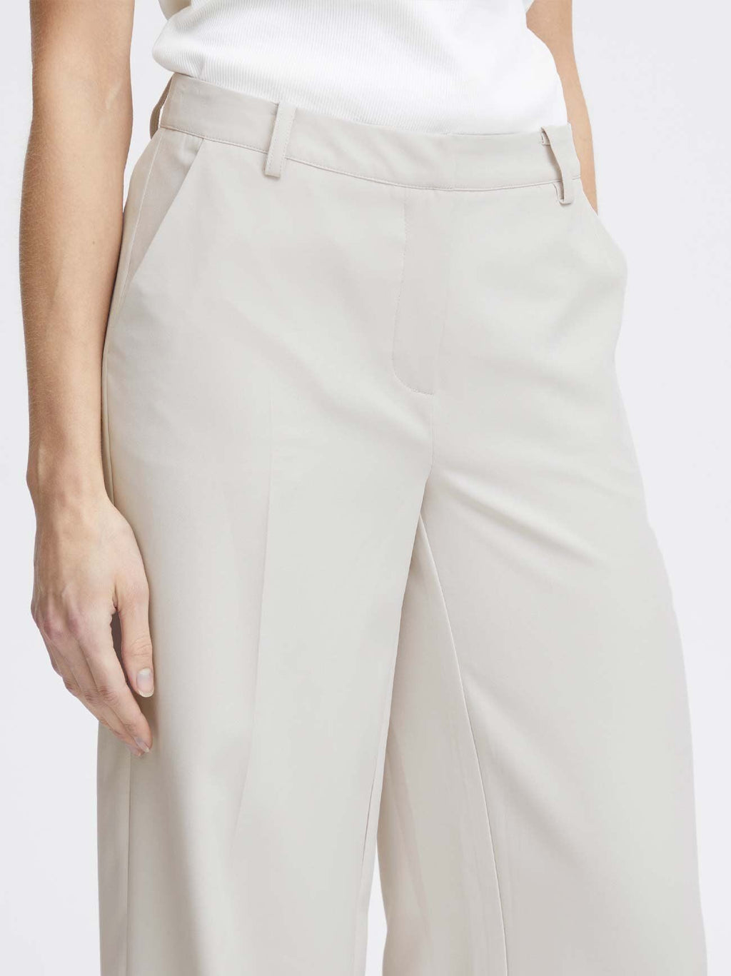 Womens Silver Grey Lexi Wide Trouser