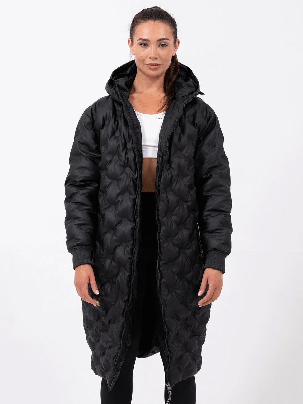 Womens Black Constellation Coat