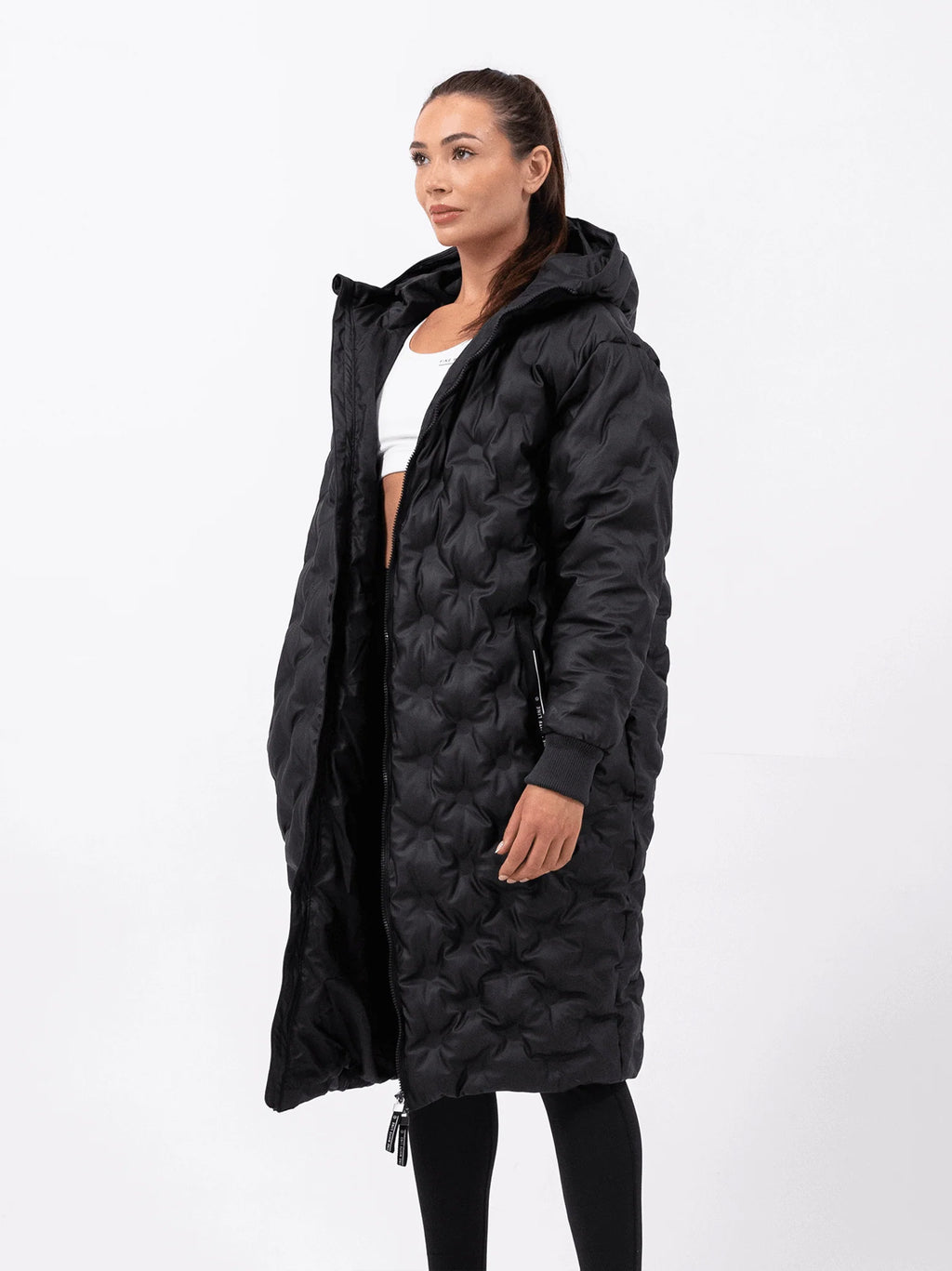 Womens Black Constellation Coat