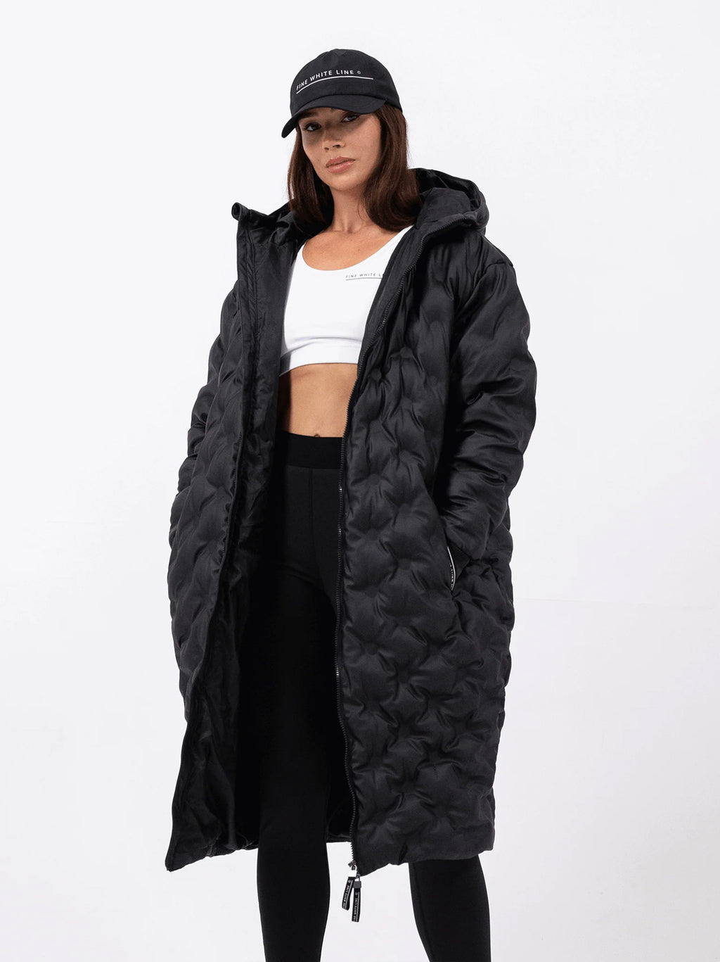 Womens Black Constellation Coat