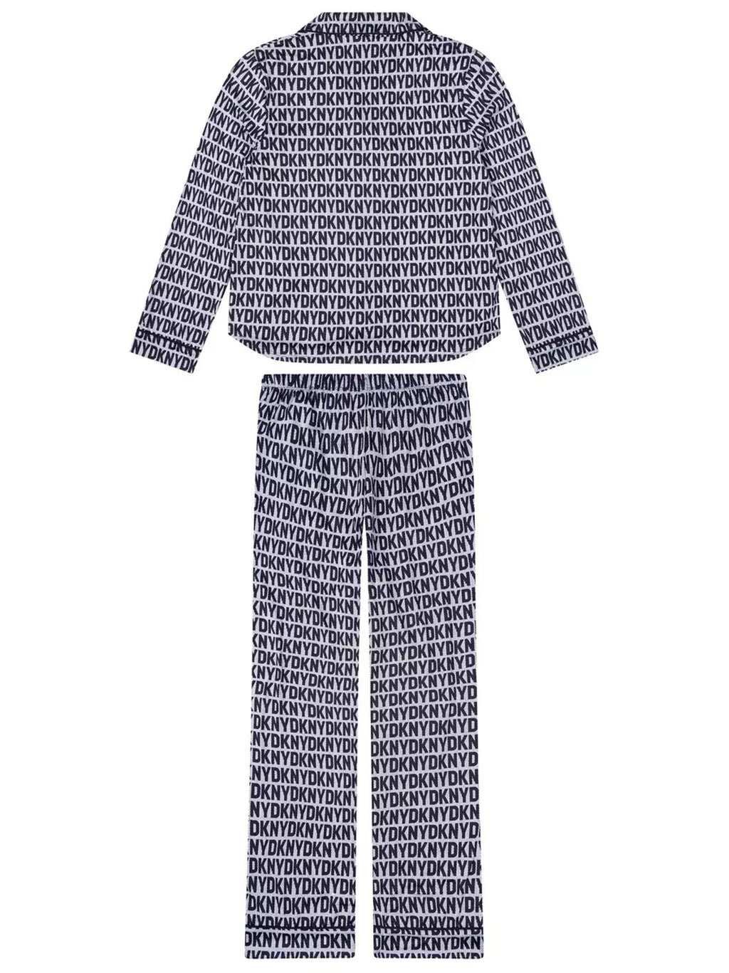 Womens Navy Print Pyjama Set