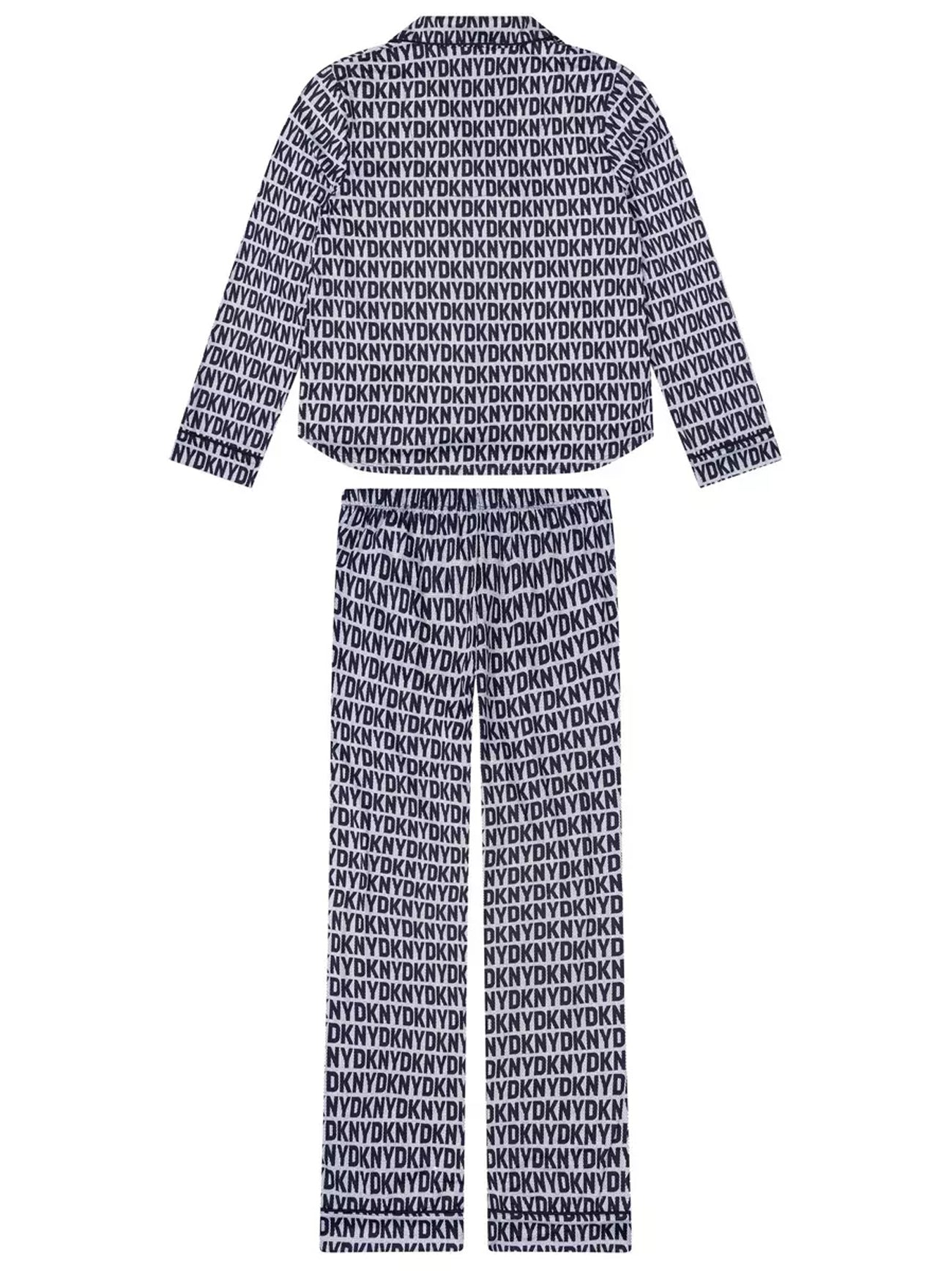 Womens Navy Print Pyjama Set