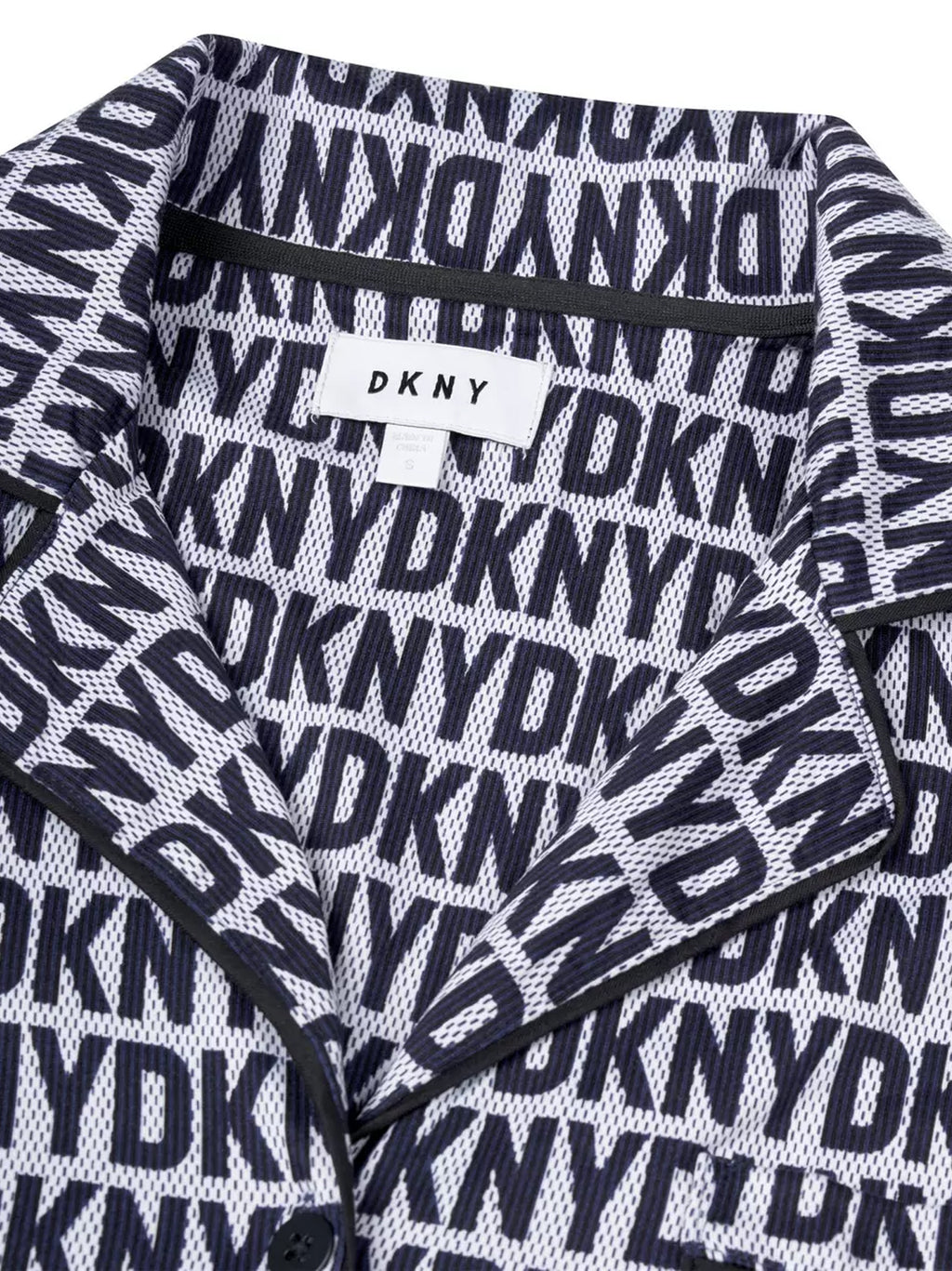 Womens Navy Print Pyjama Set