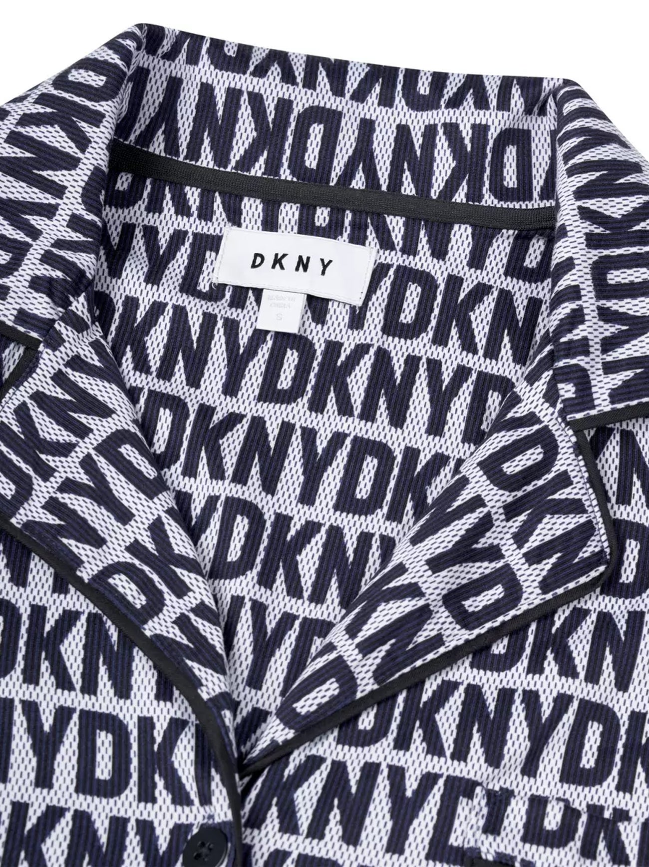 Womens Navy Print Pyjama Set