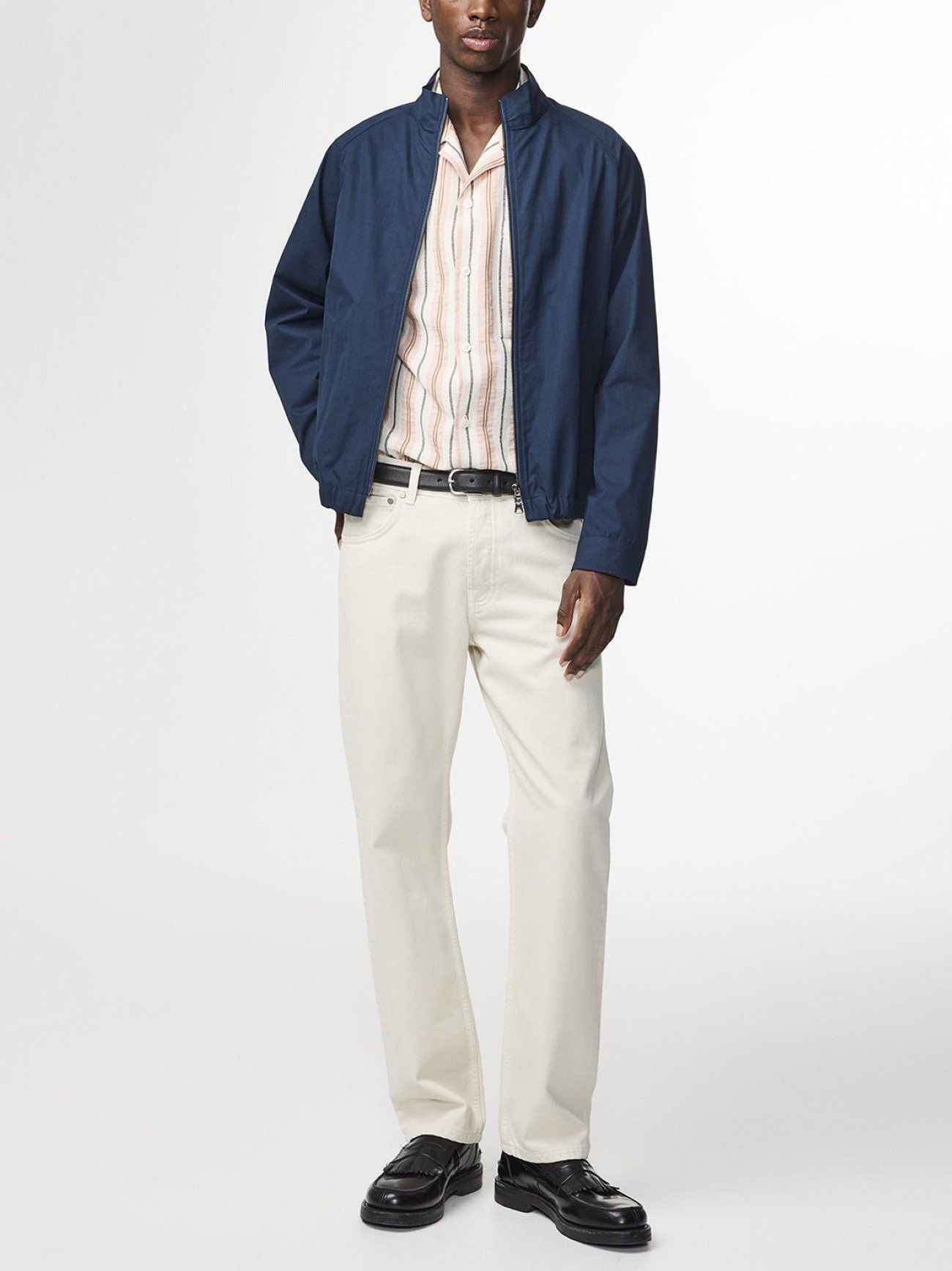 Mens Navy Blue Dave Poplin Jacket