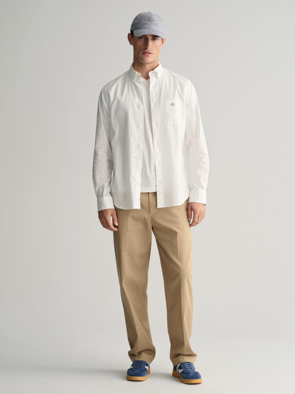 Mens White Cotton Linen Shirt