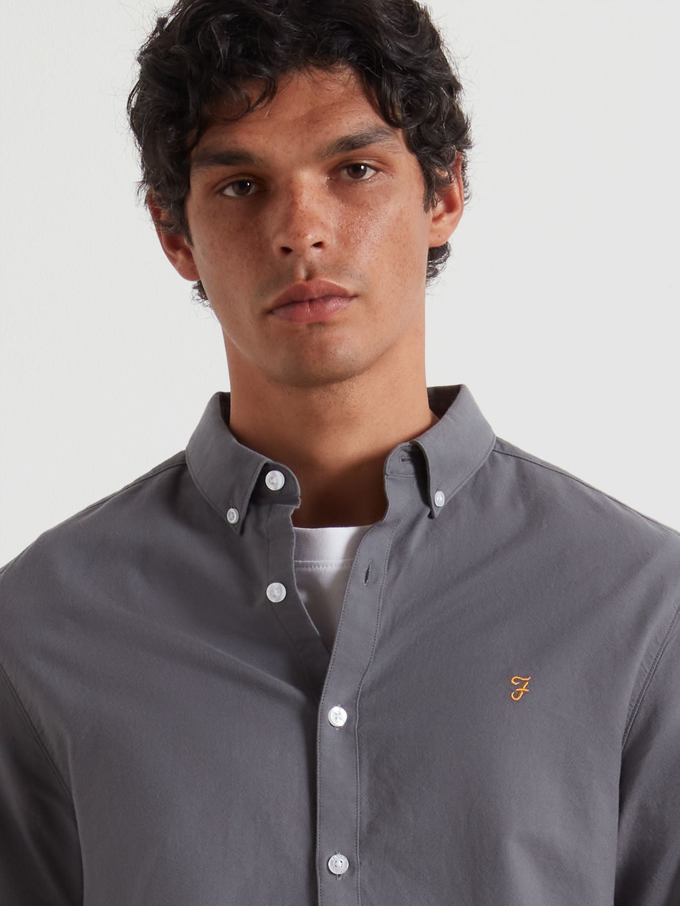 Mens Grey Shade Brewer Long Sleeve Shirt