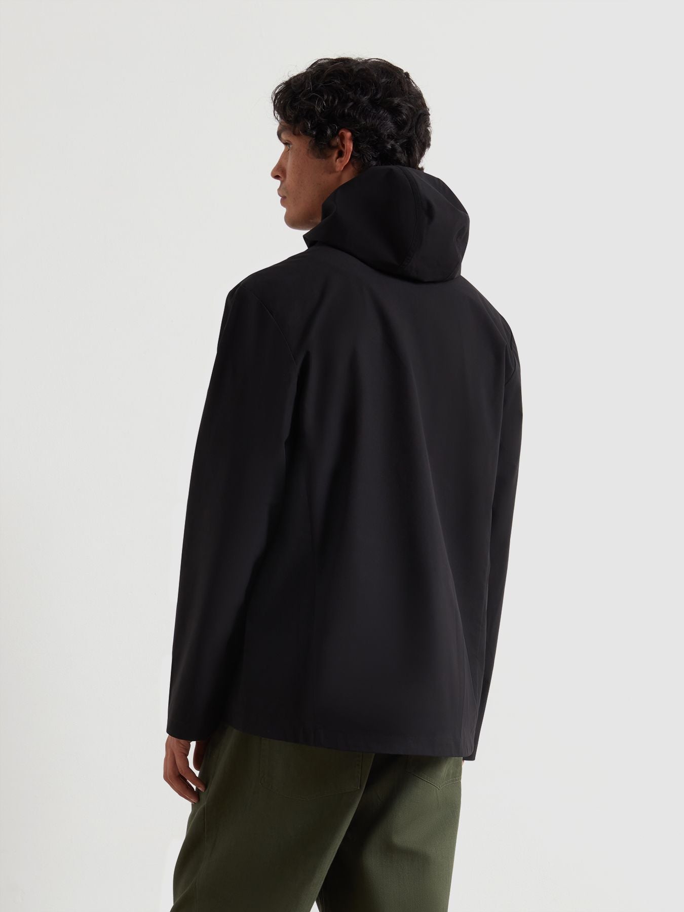 Mens Black Rhodes Hooded Jacket