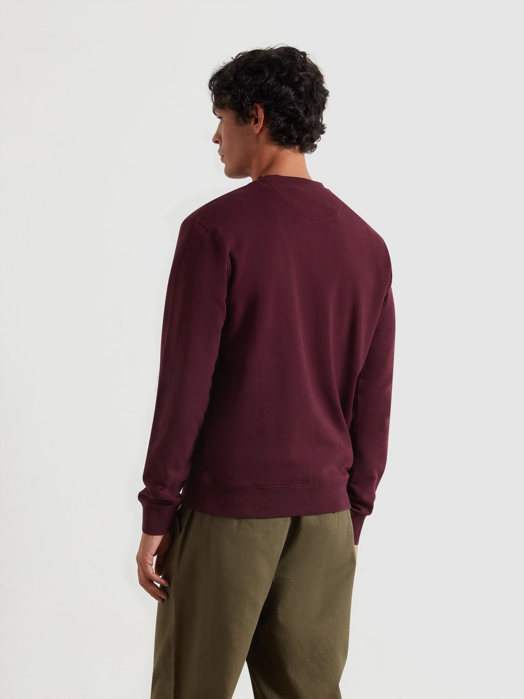 Mens Bordeaux Tim Crew Neck Sweatshirt