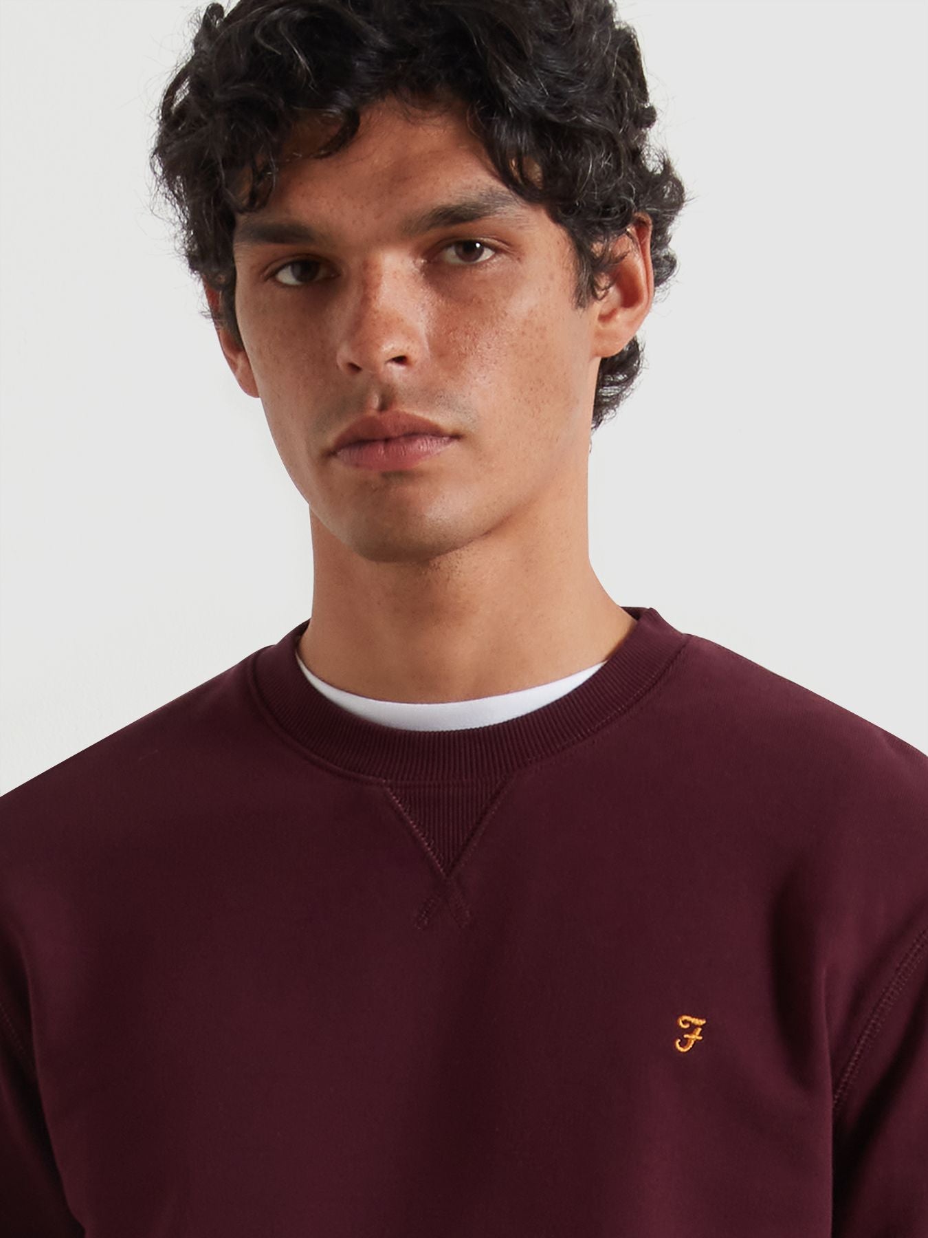 Mens Bordeaux Tim Crew Neck Sweatshirt