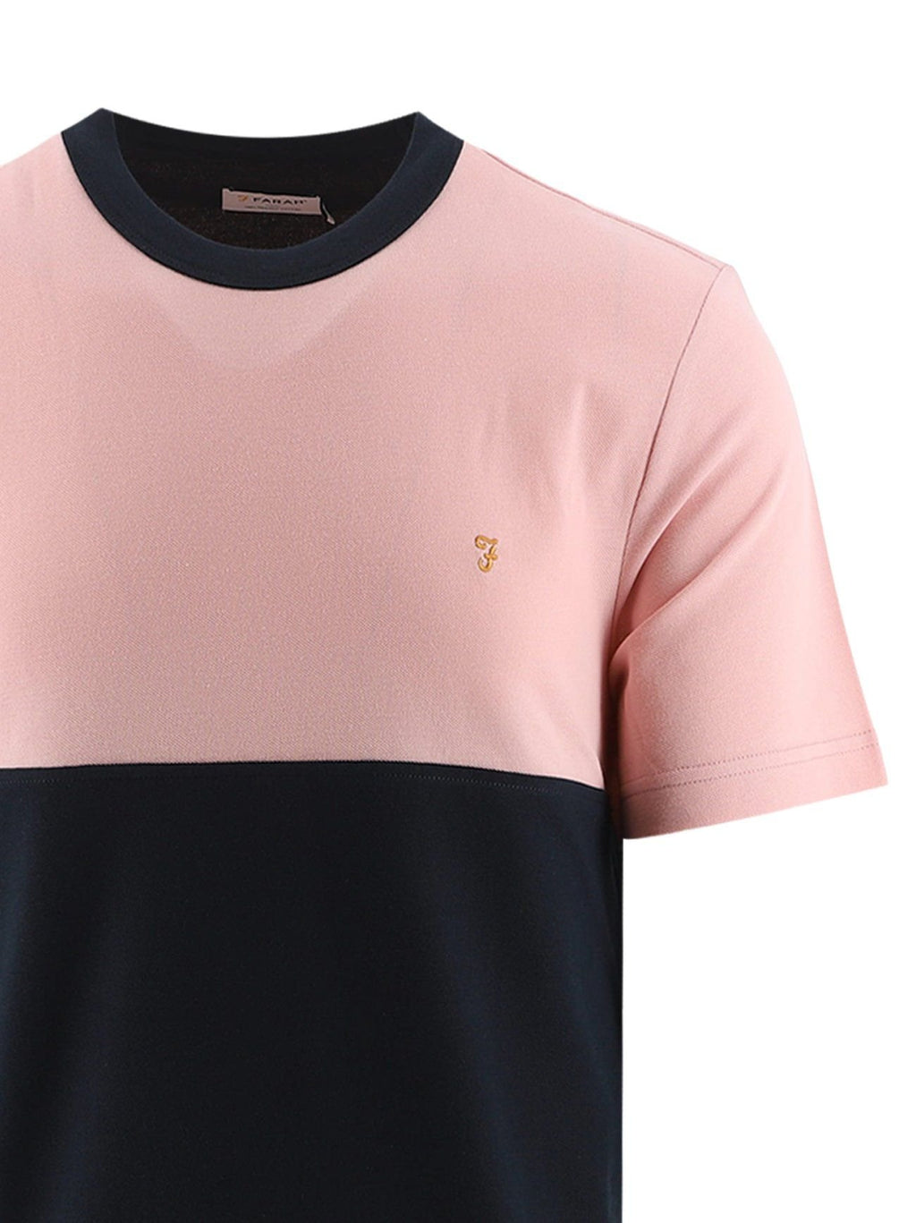 Mid Pink Tony Colour Block T-Shirt