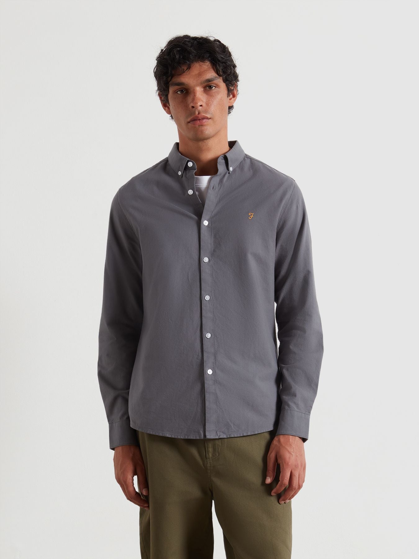 Mens Grey Shade Brewer Long Sleeve Shirt