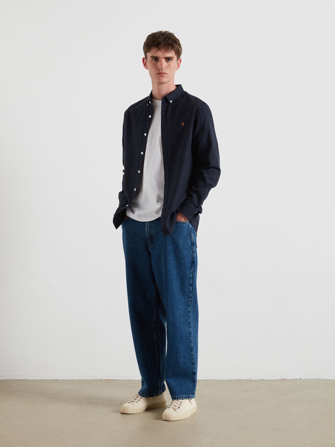 Mens True Navy Marl Milners Shirt